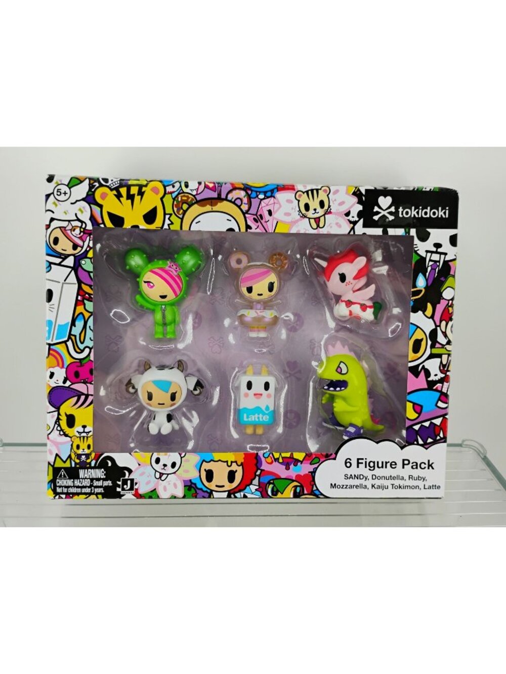 Tokidoki 6 Figure Pack Includes SANDy Donutella Ruby Mozzarella Kaiju Tokimon